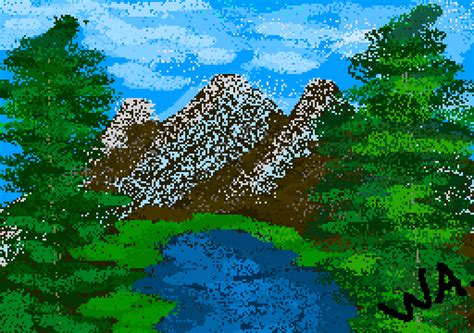 Happy Mountains (PIXEL ART) by WhateverArts02 on Newgrounds