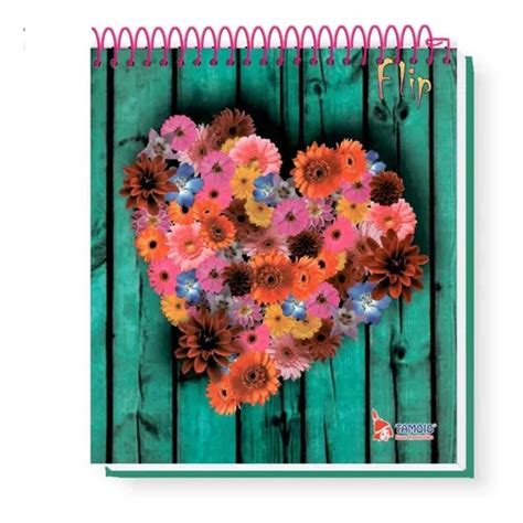 Caderno Universitário Vertical Ideal para Canhotos Flip Feminino