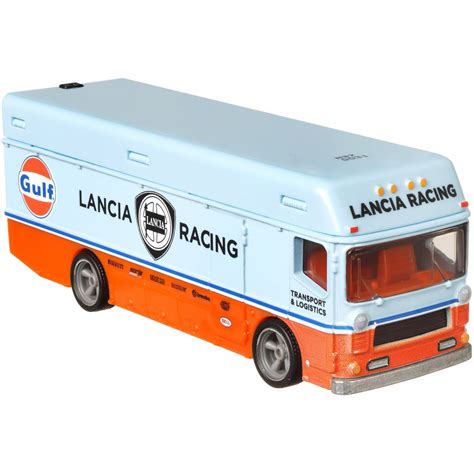 Комплект колички Hot Wheels Car Culture Team transport Euro Hauler и количка Lancia Rally