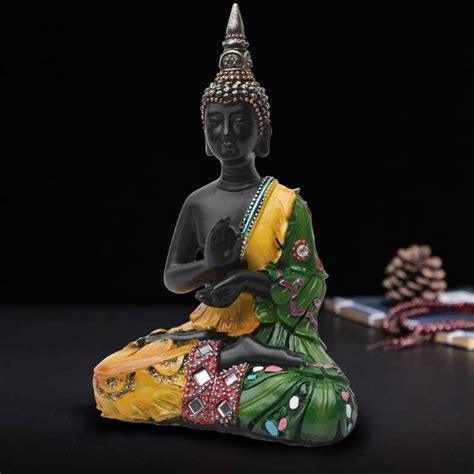 Loviver Miniatur Patung Buddha Duduk, Patung Meditasi Buddha Thailand, Ornamen Patung Harmoni ...