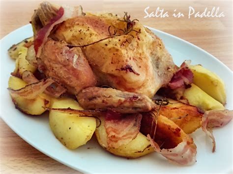 Pollo Agli Aromi Al Forno Con Patate E Pancetta