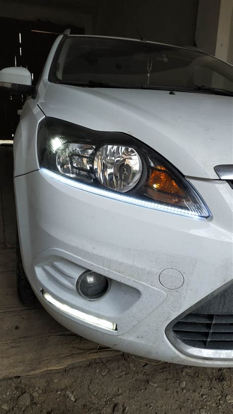 Гнучкі DRL, гибкие ДХО led в фари — Ford Focus Wagon II, 1,6 л, 2010 ...