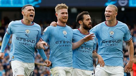 Man City 3 1 Brighton Erling Haaland And Kevin De Bruyne On Target As City Survive Seagulls