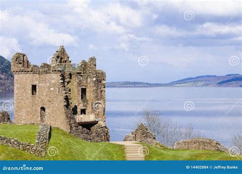 Urquhart Castle on Loch Ness in Scotland Stock Photo - Image of manor ...