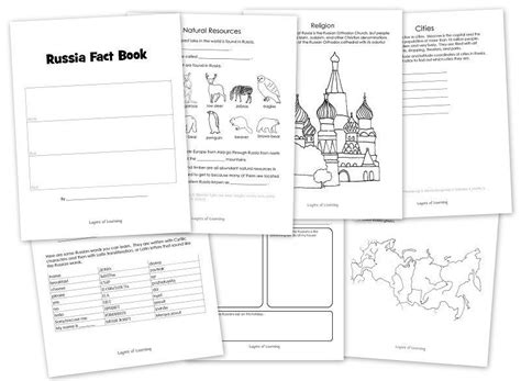 Russia Fact Book Geography For Kids Russia Study Unit