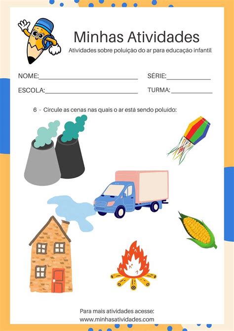 Caderno Atividades Sobre Polui O Do Ar Para Educa O Infantil