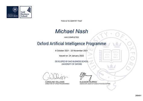 82 University Of Oxford Säid Business School Ai Programme Mike