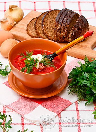 Борщ – калорийность, разновидности, рецепты