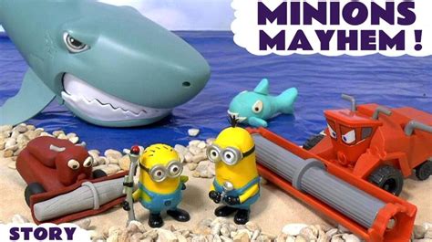 Disney Cars Toys Play Doh Stop Motion Frank In Minions Mayhem With