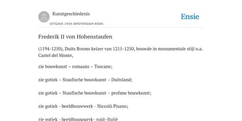 Frederik II Von Hohenstaufen De Betekenis Volgens Kunstgeschiedenis