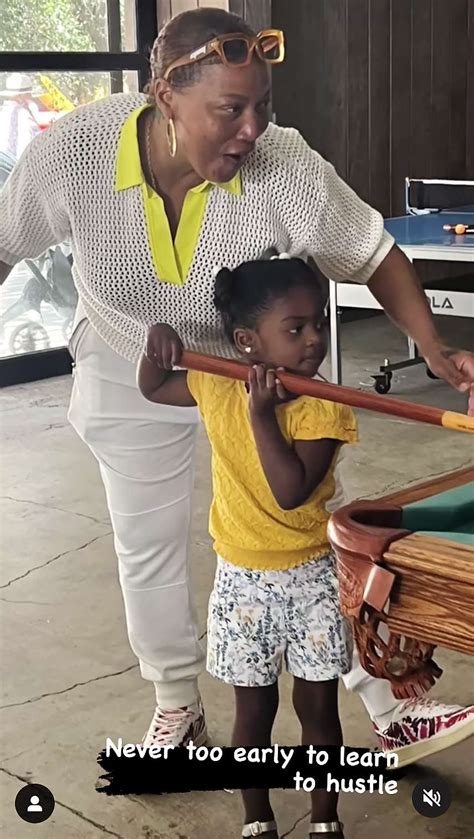 Queen Latifah Teaches Gabrielle Union's Daughter Kaavia How to Play Pool