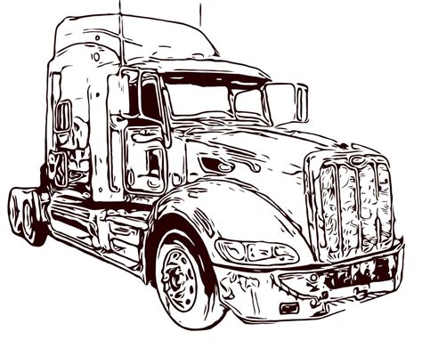 Peterbilt Svg Dxf Eps Vector File For Engraving Silhouette Etsy