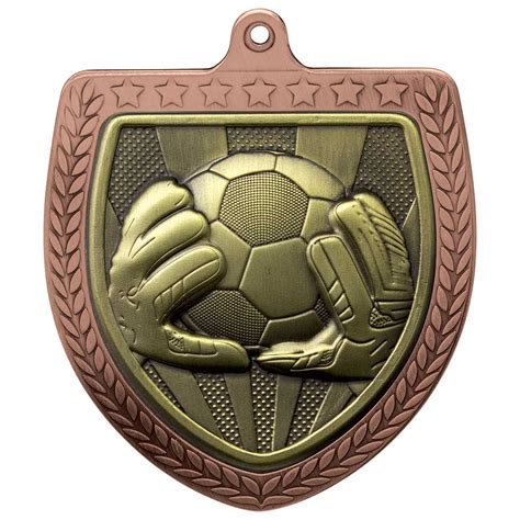 Cobra Football Goal Keeper Shield Medal Bronze Mm Rockingham Trophies