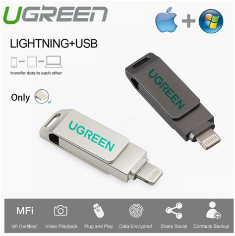 Ugreen Otg Usb Flash Drive 256gb 1tb Pendrive หน่วยความจำความเร็วสูงสำหรับ Iphone14 13 12 11 X