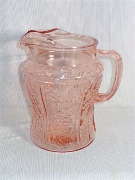 Pink Depression Glass Cabbage Rose Pattern At James Surles Blog