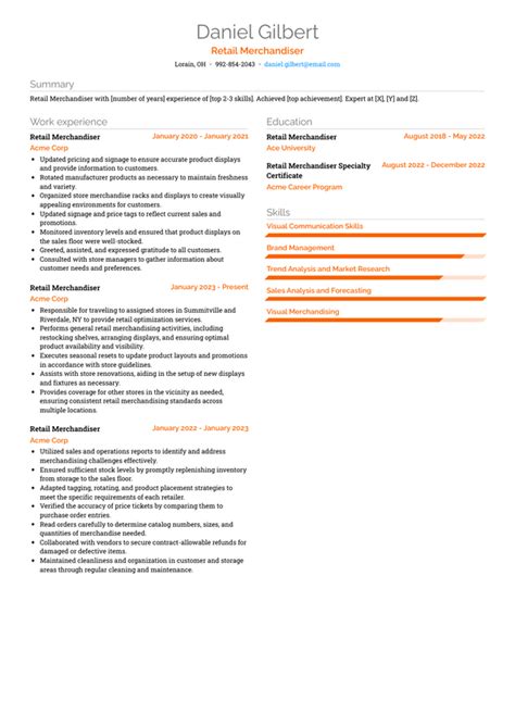 3+ Retail Merchandiser Resume Examples and Templates