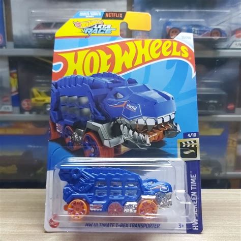 Hot Wheels Hw Ultimate T Rex Transporter Blue Netflix Shopee Malaysia