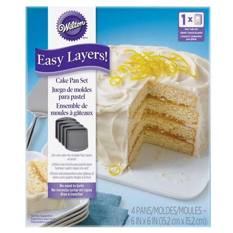 Wilton Easy Layers 6 Square Cake Pan Set W 2105 5748