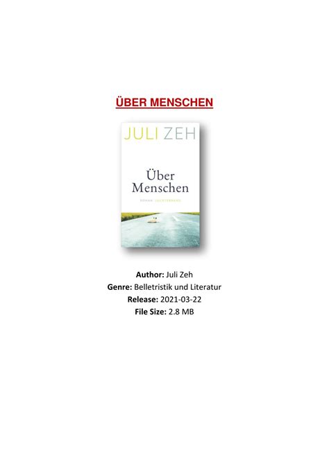 PPT Über Menschen By Juli Zeh PDF Download PowerPoint Presentation