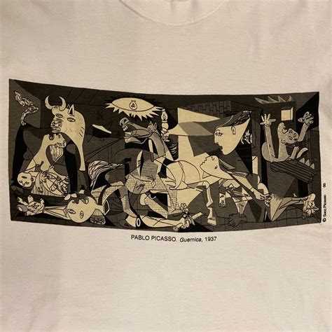 Vintage Pablo Picasso Guernica 1937 Art Tee Mens Fashion Tops And Sets