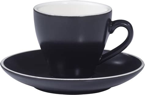 Terra Home 6er Espressotassen Set Schwarz Matt