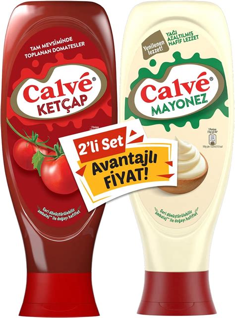 Calve Ketçap 610 g Mayonez 540 g 2 li Set Amazon tr Gıda Ürünleri