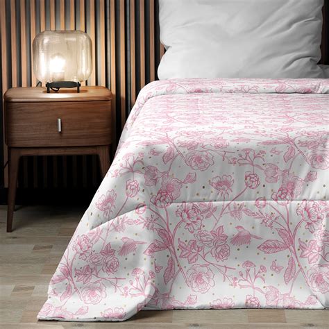 Toile Comforter Pink White Toile De Jouy Bedding Feminine Bedding Literally Pretty