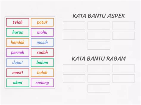 KATA BANTU ASPEK DAN KATA BANTU RAGAM Group Sort