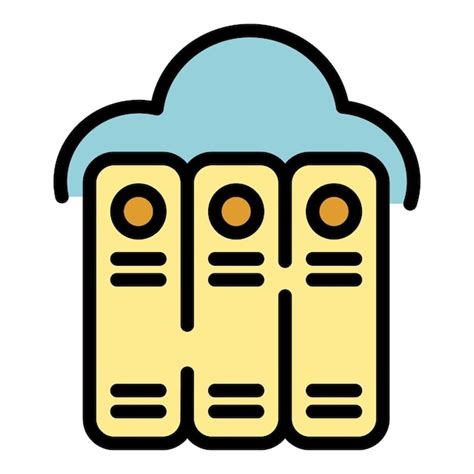 Iconos De Archivos De Nube Contorno De Archivos De Nubes Color Del