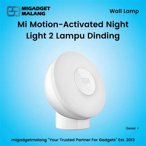 Mi Motion Activated Night Light 2 Lampu Dinding Tempel Kamar Tidur Unik