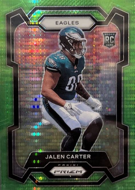 Jalen Carter 2023 Prizm 381 Neon Green Pulsar Price Guide Sports