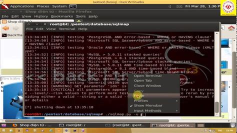 Sử Dụng Sqlmap Trong Backtrack5 để Khai Thác Sql Injection Youtube