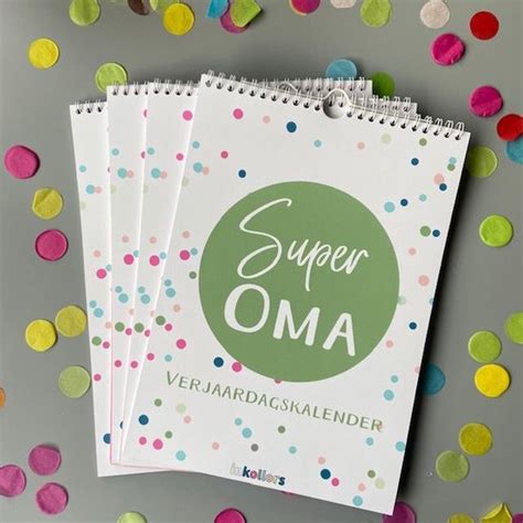 Verjaardagskalender A4 Confetti Vrolijk Kalender