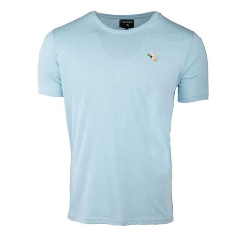 Tee Shirt Col Rond Canard Poitrine Reagan Homme CHEVIGNON Bleu Clair