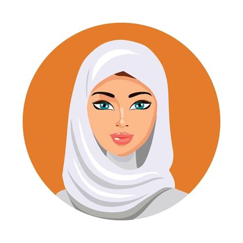 Premium Vector Beautiful Muslim Girl Hijab Line Art Vector Design