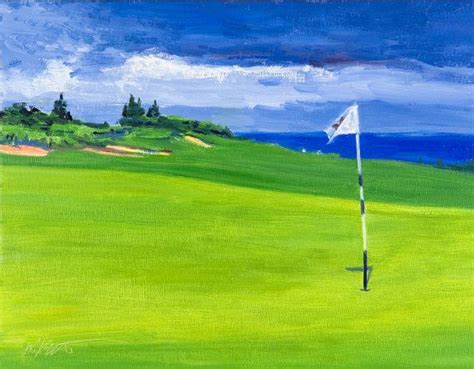 Impressionist Golf Landscape Painting Kapalua By WarrenKeating 400 00