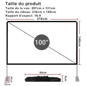 Cran De Projection Pouces K Hd Ecran Projecteur Pliable