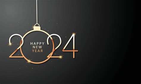 2024 Happy New Year Background Design Greeting Card Banner Poster