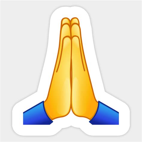 Folded hands emoji - Emoji - Sticker | TeePublic