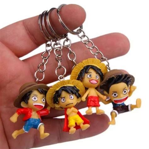 Jual Gantungan Kunci Action Figure Mini Luffy One Piece Bajak Laut