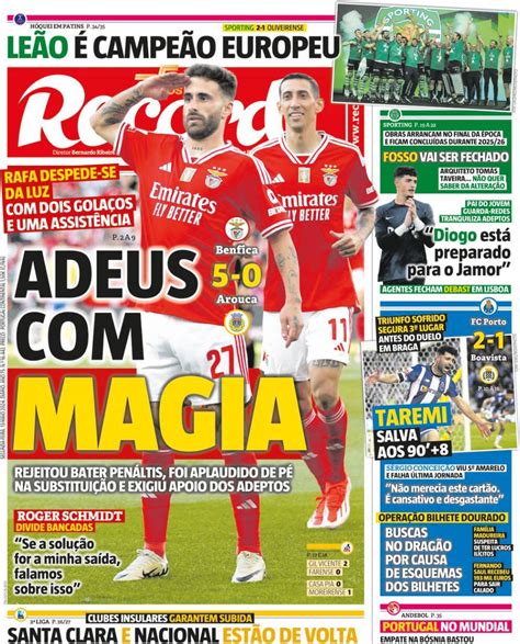 Fora de jogo Capas A goleada do Benfica e a vitória sofrida do FC