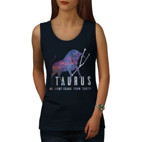 Wellcoda Taurus Zodiac Sign Womens Tank Top Horoscope Athletic Sports