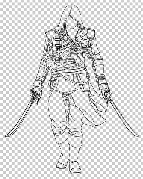 Assassins Creed Iv Black Flag Edward Kenway Drawing Line Art Sketch