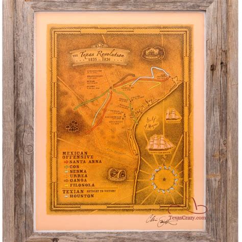 Buy Texas Revolution Map 1835 to 1836 Unique Texas Gifts