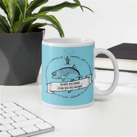 Fishing Coffee Mug Fishermen Mug Born To Fish Coffee Mug Etsy