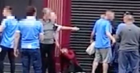 Football Fan Kicks Defenceless Homeless Man In The Face In Shocking