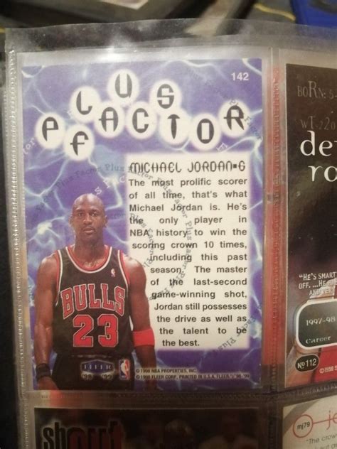 Michael Jordan Fleer Plus Factor Hobbies Toys Memorabilia