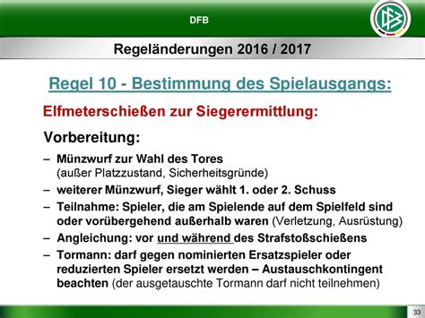 Regel Nderungen G Ltig Ab Dfb Ppt Herunterladen