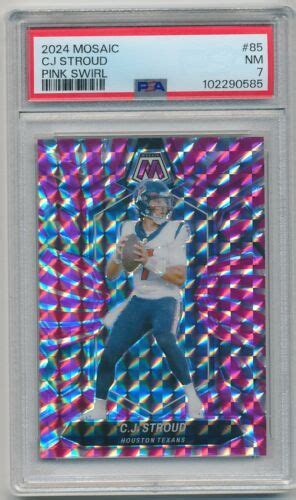 2024 Panini Mosaic 85 CJ Stroud Pink Swirl FOTL Exclusive 06 13 TEXANS