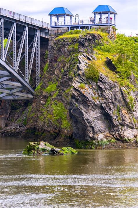 Reversing Falls Bridge, Saint John NB Stock Photo - Image of bridge ...